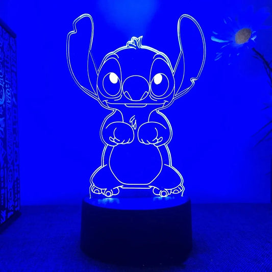 Cartoon  Stitch Figurine 3D LED Light