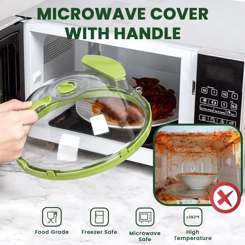 Microwave Cover with Handle&Water