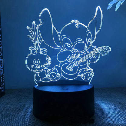 Cartoon  Stitch Figurine 3D LED Light