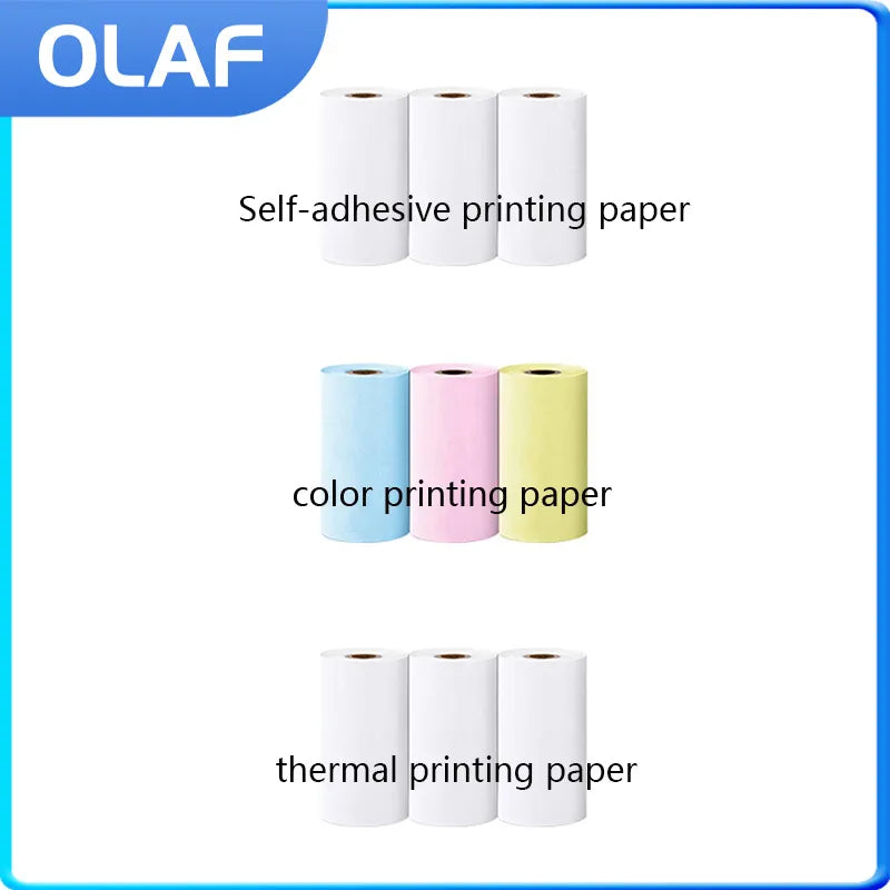Mini Printer Thermal Paper Label Sticker Colorful